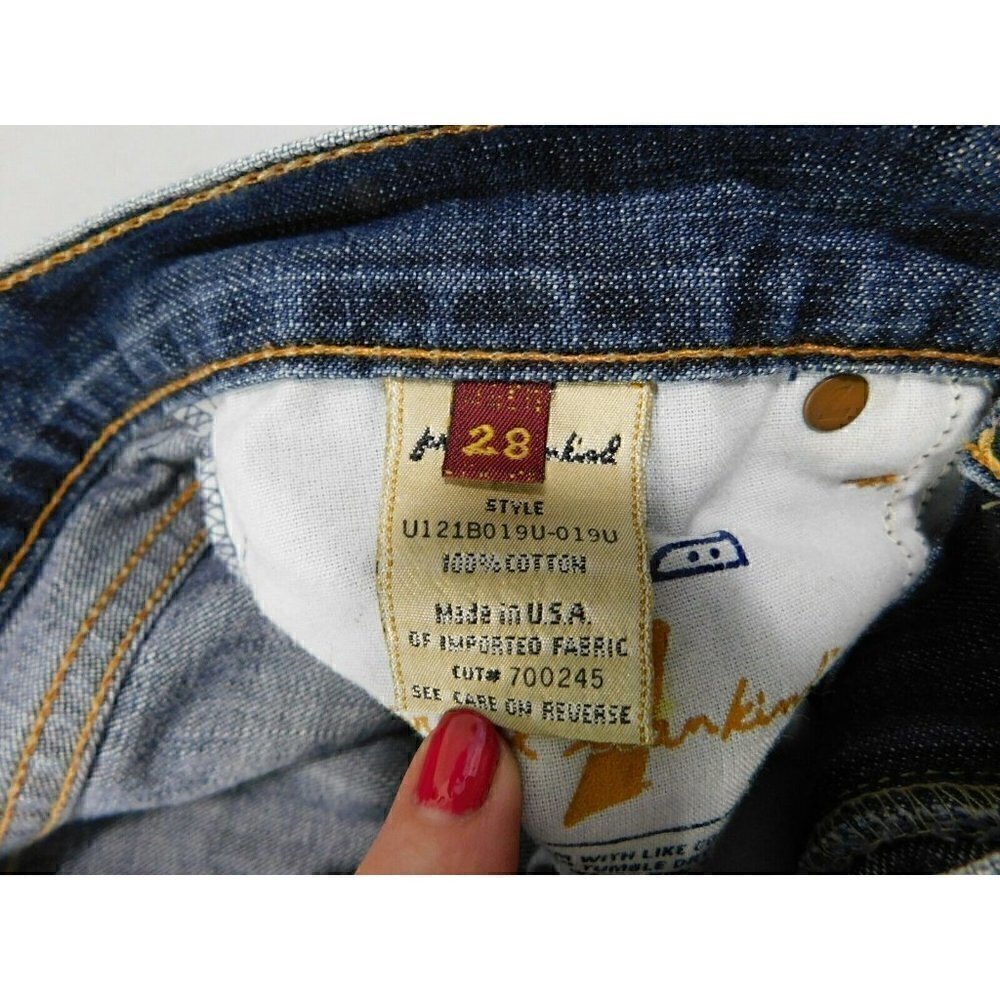 7 FOR ALL MANKIND woman's crop size 28 blue jeans, 26" inseam, 100% cotton - Picture 5 of 5